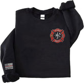 Intenprints Personalized Embroidered Firefighter Sweatshirt, Custom Department Name Fire Man Firefighter Shirt