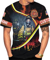 Mostprints Personalized Name Firefighter Shirt 3D, Custom Name Firefighter Shirts Men, Gift Firefighter Shirts for Women1