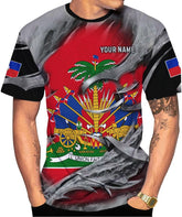 Mostprints Personalized Haiti Shirt 3D, Haitians Flag Pride Shirt, Haiti Shirts for Men & Women, Haitian Pride Tshirt 1