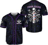 AOVL Personalized Barber Baseball Jersey Barber Shop Shirt Barber Gift Men Barber Professional Baseball Jerseys Hair Stylist