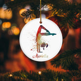 Parvii Personalized Gymnastics Ornaments for Christmas Tree, Gymnastics Christmas Ornament, Gymnastics Ornament for Baby Girl, Gymnastics Christmas Ornament Tree Hanging Ornament (G2)