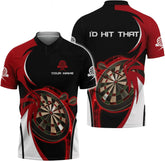 Riveprints Personalized Name Dart 3D Polo Shirt, Dart Shirts, Mens Dart Shirts, Funny Dart Tshirts, Dart Team Shirts Gifts