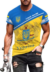 Ligthuy Personalized Name Ukraine Shirt 3D, Ukraine Tshirt Unisex for Men and Women, Custom Ukrainian Tshirt S-5XL