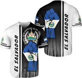 Leeprints Personalized Name El Salvador Baseball Jersey Shirt El Salvador Flag Shirt Salvadorans Pride El Salvadoreña