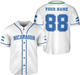 Podagree Personalized Nicaragua Baseball Jersey Shirt Name Nicaraguan Baseball Jersey for Men & Women Nicaraguan Camisas