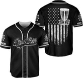 Royal Fight Personalized Disc Golf Baseball Jersey Disc Golf USA Flag Shirts Disc Golf Jersey for Men Women Disc Golf Lovers