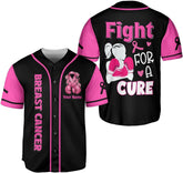 Personalized Breast Cancer Jersey, Pink Ribbon Awareness Soccer Shirt Baseball Breast Cancer Survivor Pride Jersey
