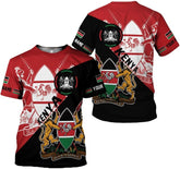 Personalized Kenya Flag 3D Shirts - Kenyan Pride Gift