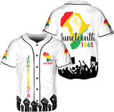 Custom Juneteenth Baseball Jersey Shirt Personalized Juneteenth 1865 Africa Freedom Shirt Black History Month Pride Flag Gift