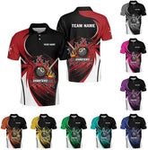 MoonArt Personalized Billiard Polo Shirts, Billiards Shirts for Men, Pool Shirts, 3D Billiards 8 Ball Pool, Billiard Team