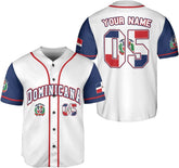 Custom Dominican Jersey for Men Dominican Baseball Jersey Dominican Baseball Jersey Dominicana Shirt Dominican Flag Jersey