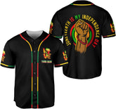 Royal Fight Custom Juneteenth Baseball Jersey Shirt Flag Independence Day Freeish Since 1865 Black History Month Pride