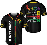 Leprints Personalized Juneteenth 1865 Freedom Baseball Jersey for Men Women Black History Month Pride Flag Apparel African