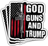 3 Pcs God Guns and Freedom Sticker – Patriotic Conservative Second Amendment Vinyl Decal Waterproof for Laptop, Tumbler, Water Bottle, Toolbox, Car Bumper – Gift for Gun Owners & Veterans – 3 Inch