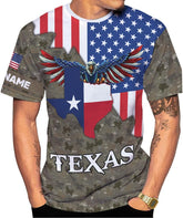 Rivelus Personalized Texas Flag Shirt and Map Dont Mess with Texas, Customize Name Texas Shirts for Men Women Adult Size