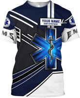 Personalized EMS 3D Shirts for Men Women, Emergency Medical Services Shirt, EMS Shirt, EMS Paramedic EMT Gifts (EMS 3)