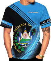 Custom El Salvador Flag Shirt for Men Women Personalized Salvadoran Pride Tshirt 3D El Salvador Clothes Salvadoreñas Shirts