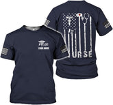 Custom Er Nurse Shirts for Women Future Nurse Shirt 3D Nursing Shirts for Nurses Emergency Nurse Shirt CNA Shirts CNA Shirt