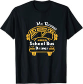 Personalized School Bus Driver Tshirt Yellow Bus Driver Pride Bus Driver Tee for Men and Women