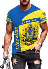 Ligthuy Personalized Name Ukraine Shirt 3D, Ukraine Tshirt Unisex for Men and Women, Custom Ukrainian Tshirt S-5XL