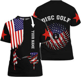 Personalized Disc Golf T-Shirt 3D All Over Printing S-5XL, Disc Golf Shirts for Men, Mens Disc Golf Tee Shirt