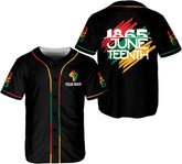 Royal Fight Custom Juneteenth Baseball Jersey Shirt Flag Independence Day Freeish Since 1865 Black History Month Pride 3D