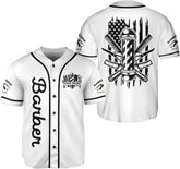 AOVL Personalized Barber Baseball Jersey Barber Shop Shirt Barber Gift Men Barber Professional Baseball Jerseys Hair Stylist