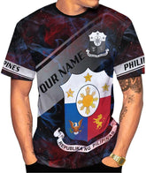 Ligthuy Personalized Name Philippines Shirts 3D, Filipino Flag Pride Shirt Philippines Shirt Flag Tshirt for Men Women S-5XL