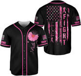 Podagree Personalized Breast Cancer Jersey, Pink Ribbon Awareness Soccer Shirt Baseball Breast Cancer Survivor Pride Jersey