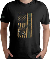 Woseprints Personalized US Army Veteran T-Shirt, Army Veteran Pride U.S Military American Flag Eagle Shirt Gift Memorial Day