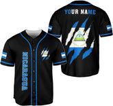 Podagree Personalized Nicaragua Baseball Jersey Shirt Name Nicaraguan Baseball Jersey for Men & Women Nicaraguan Camisas