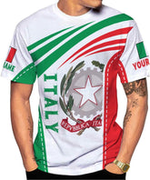 Personalized Name Italy Shirt 3D, Custom Italian Shirt Flag for Men and Women, Italian Flag Pride Shirt