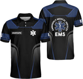 Custom EMS EMT Polo Shirts Men Women, Personalized Paramedic Uniform Emergency Medical Technician Apparel, EMS Week Gifts