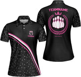 Personalized Bowling Shirts for Women, Custom Name Women Bowling Jersey, Ladies Bowling Polo Shirt for Team