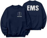 Leeprints Personalized EMT Embroidered Sweatshirt EMS Sweatshirt EMS Hoodie Paramedic Uniform Emergency Medical Technician