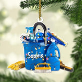 Intenprints Personalized Housekeeping Christmas Ornament, Housekeeping Keepsake, Janitor Cleaning Lady Ornament,Cleaning Service Christmas Ornament, Housekeeper Ornament (Style 13)