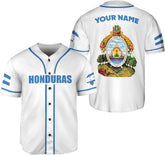 Leeprints Personalized Honduras Baseball Jersey Shirt, Honduras Jersey for Men and Women