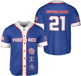 Personalized Puerto Rico Baseball Shirt,Customized Team Name Puerto Rican Baseball Jersey for Men,Women S-5XL