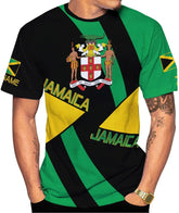 Ligthuy Personalized Jamaica Shirt 3D, Custom Jamaica Flag Lion Shirt for Men and Women, Jamaican Pride T-Shirt Unisex