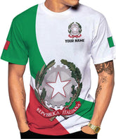 Artparel Personalized Italy Shirt 3D Italia Flag Shirt Italian Flag Shirts Italiano Shirt 3D Italian Shirt Flag for Men Women