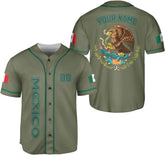 Personalized Name Mexico Jersey for Men and Women, Jersey Mexico Shirt 3D, Mexico Soccer Shirt, Mexican Jersey