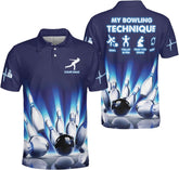 Mostprints Personalized Name Bowling Polo Shirts 3D for Men and Women, Bowling shirt, Bowling Shirts for Men Team Bowling Shirt