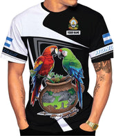 Paniprints Honduras Personalized T-Shirt 3D Camisa Hombre, Honduras T-Shirt (Multi)