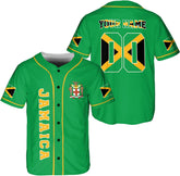 Leprints Personalized Jamaica Baseball Jersey Shirt, Custom Team Name Jamaican Baseball Jersey for Men, Women
