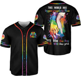 AOVL Personalized LGBT Pride Baseball Jersey Pride Hand LGBT Flag Jersey Rainbow Les Gay Shirts LGBT Pride Month Jerseys