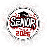 3Pcs Class of 2026 Graduation Sticker 3in, Senior 2026 Graduation Sticker High School College Gift for Notebook Scrapbook Class of 2026 Stickers for Laptop Water Bottle Phone Case