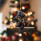 HomeDesign Personalized Welder Ornament, Custom Welder Ornaments Welding Ornaments Flat Two Sided Hanging Plastic Ornaments Welder Gift Christmas Ornament Hanging Decorations Ornament (Style 1)