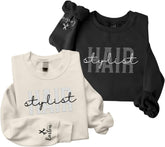 MAPrints Personalized Embroidered Hair Stylist Sweatshirt, Hairdresser Salon Hoodie, Hair Stylist T -Shirt, Gifts For Barber