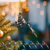 Personalized Tattoo Machine, Keychain, Christmas Ornament, Window Ornament, Christmas Tree Decorations, Tattoo Shop Decorations, Gift for Tattoo Artist, Brother, Boyfriend, Christmas (1, TT5)