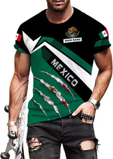 Rivelus Personalized Name Mexican Shirts for Men, Customized Mexico Shirts for Men, Mexico Shirts for Women Mexico Shirt